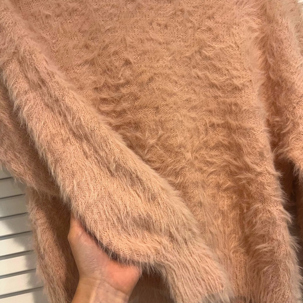 London Kaye Blush Pink Fuzzy Sweater